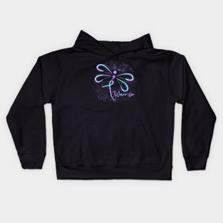 Suicide Awareness Semicolon Dragonfly Mental Health Kids Hoodie